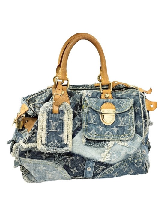 Louis Vuitton Handbags - Louis Vuitton Monogram Denim Speedy 30 Blue Shoulder Bag